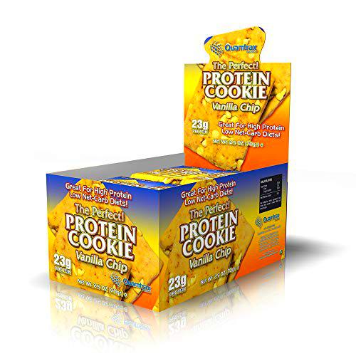 Quamtrax Nutrition Protein Cookie, Sabor Vainilla - 24 Unidades