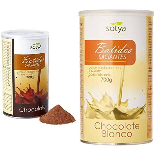 Sotya Saciantes Chocolate Pack de 4. 2 Batidos Sabor Chocolate + 2 Batidos Sabor Chocolate Blanco