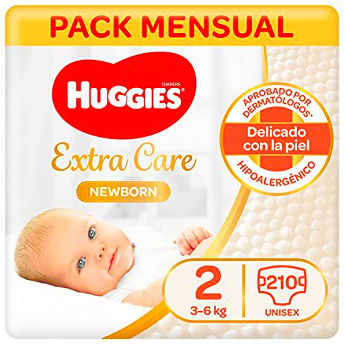 Huggies Extra Care Pañales Recién Nacido Talla 2 (3-6 kg)