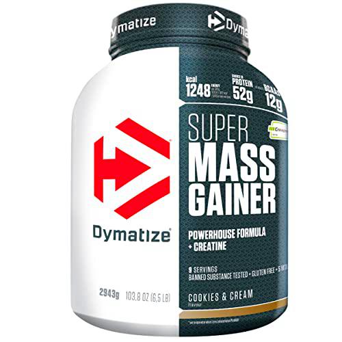 Dymatize Super Mass Gainer Cookies &amp; Cream 2943g - Polvo Para Ganar Peso + Carbohidratos