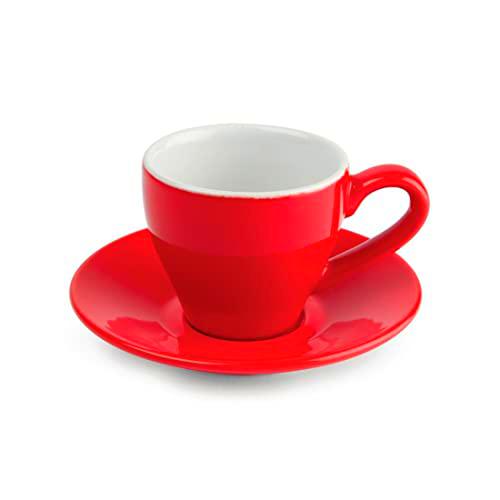 Olympia gk070 café taza de café, 100 ml, 3,5 ml, rojo (Pack de 12)