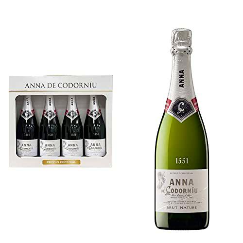 Anna de Codorníu - Cava Brut - Estuche regalo 4 botellas 75cl + Cava Brut Nature