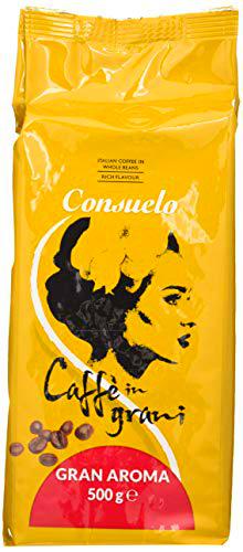 Consuelo - Café italiano en grano Gran Aroma, 500 g (4 paquetes)