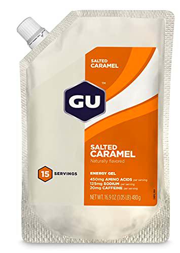 GU ENERGY GEL 15 SERVINGS SALTED CARAMEL