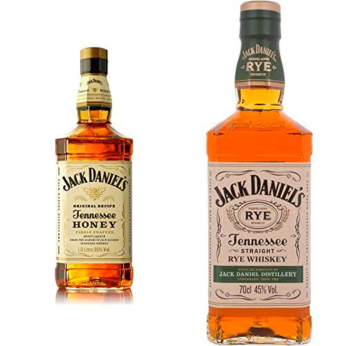 Jack Daniel's Honey Whiskey, 1 L + Tennessee Rye, 70 cl