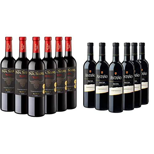 Pata Negra Roble - Vino Tinto D.O. Toro - Caja de 6 Botellas x 750 ml &amp; Antaño Tempranillo