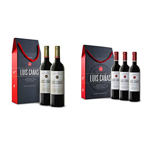 Luis Cañas Reserva Vino Tinto Estuche 2 Botellas - 750 ml &amp; Luis Cañas Crianza Vino Tinto Estuche 3 Botellas