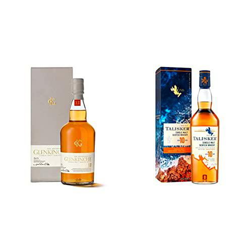 Glenkinchie 12 Años Whisky Escocés Single Malt, 700 ml &amp; Talisker 10 años