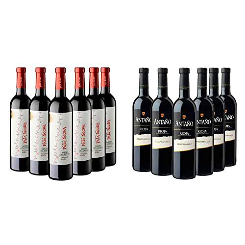 Pata Negra Roble Vino Tinto D.O Ribera del Duero - Caja de 6 Botellas x 750 ml &amp; Antaño Tempranillo