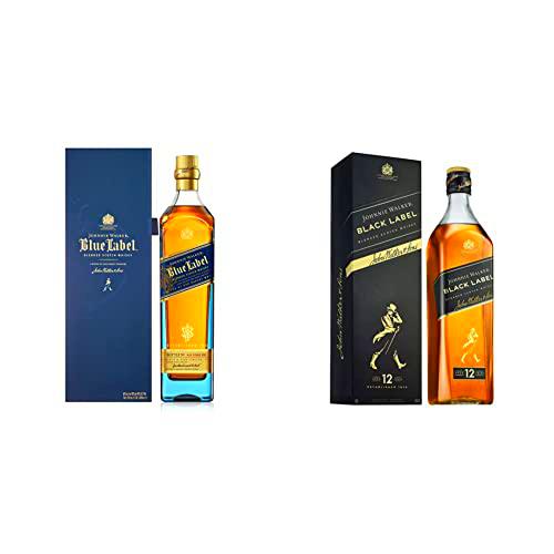 Johnnie Walker Blue Label Whisky Wscocés Blended, 700 ml &amp; Black Label