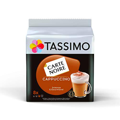 Tassimo Café Dosettes - 40 bebidas de cartulina negra Cappuccino (lote de 5 x 8 bebidas)