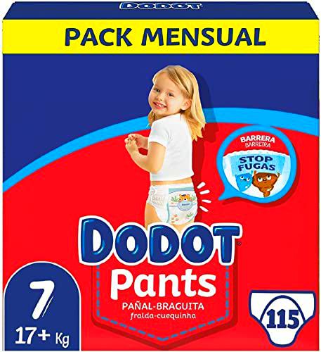 Dodot Pañales Bebé Pants Talla 7 (+17 kg), 115 Pañales