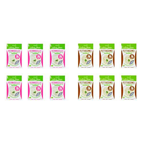 6x Slendier Bio Konjac Cabello de ángel 400g &amp; 6x Bio Konjac Fettuccine 400g