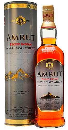 Amrut Peated Indian Single Malt Whisky 46% Vol. 0,7L In Tinbox