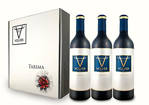 BODEGAS Y VIÑEDOS VOLVER | Vino Tinto Tempranillo | Pack de 3 Botellas | Vino de la tierra de la Mancha | Variedad Uva Tempranillo | Cosecha de 2018 | (3 Botellas x 750 ml) |