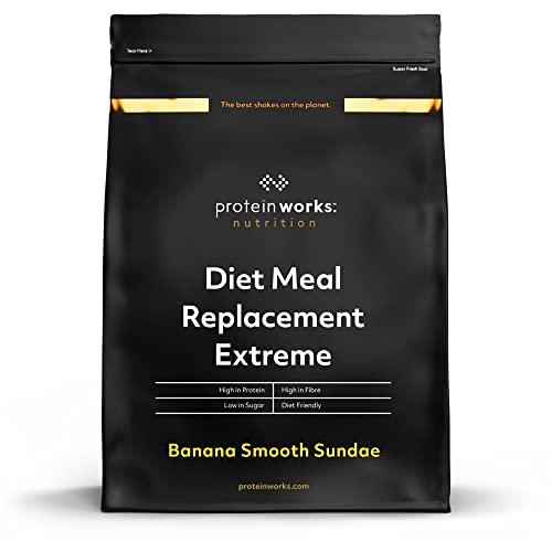 Sustitutivo de Comidas Extreme | Sundae de Plátano Suave | Comida Nutricionalmente Completa | Vitaminas Potenciadoras del Sistema Inmune | THE PROTEIN WORKS | 1kg