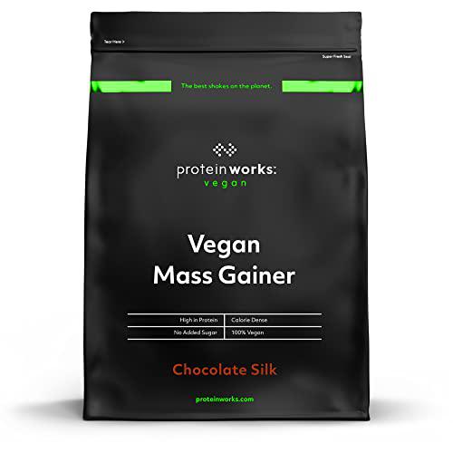 THE PROTEIN WORKS Vegan Mass Gainer | 100% a Base de Plantas | Alto en Calorías Para el Aumento de Masa | Chocolate Suave | 2kg