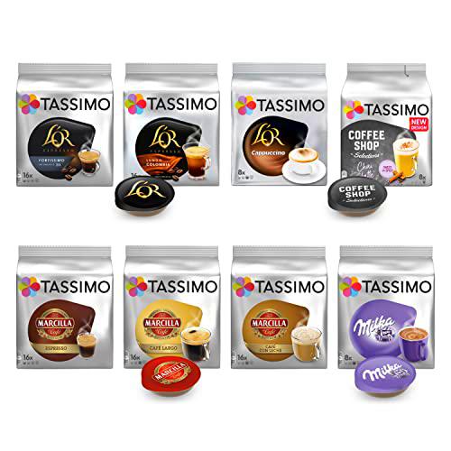 TASSIMO L'Or y Marcilla Café Surtido Variado - 8 paquetes (104 unidades)