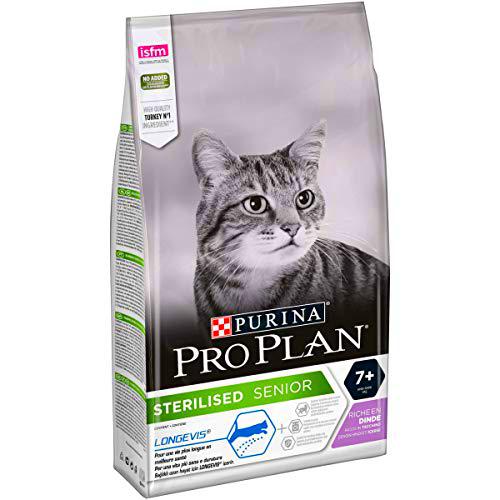 Purina ProPlan Esterilizado pienso para Gato Senior +7 Pavo 6 x 1,5 Kg