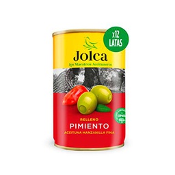 Pack de 12 Latas de Aceituna Manzanilla Rellena de Pimiento Jolca (12x300 g)