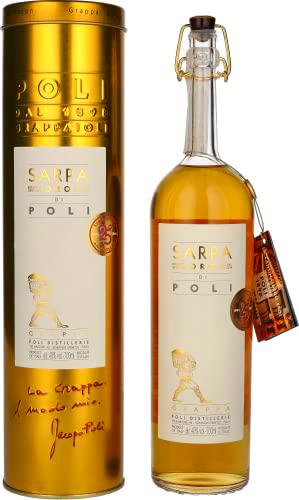 Jacopo Poli Grappa Sarpa Barrique di Poli in Geschenkröhre, 700 ml