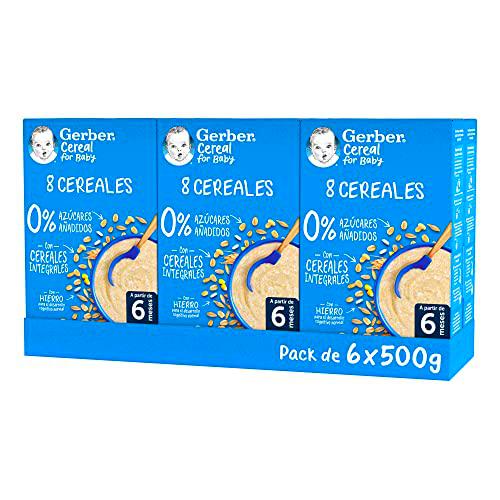 GERBER 8 Cereales, 6 x 500 g