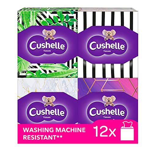 Cushelle Facial Tissues Cube 12 cajas de pañuelos Multipack Caja a granel (3 capas