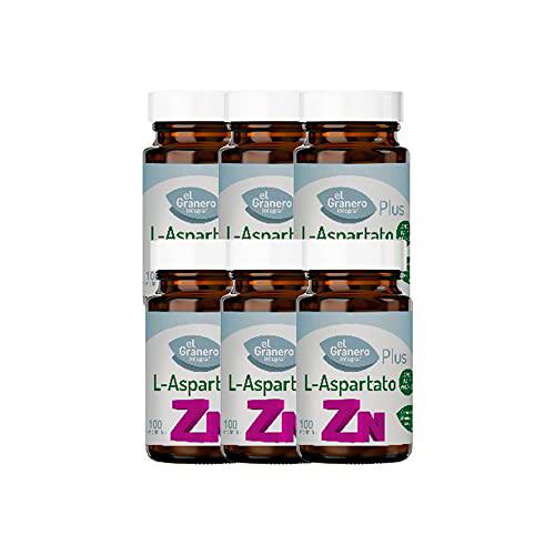 El Granero Integral - Pack de 6 Unidades - L-Aspartato de Zinc -100 Comprimidos