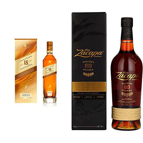 Johnnie Walker Whisky Escocés Blended 18 Años, 700ml + Ron Zacapa Centenario 23 Solera Gran Reserva