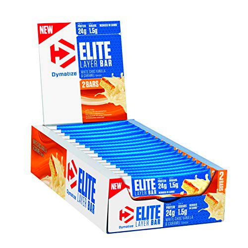 Dymatize Elite Layer Bar White Choc Vanilla &amp; Caramel 18x(2x30g)