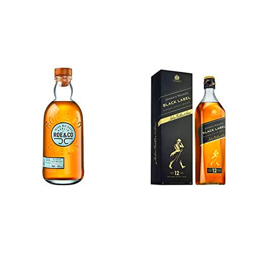 Roe &amp; Co Whisky Irlandés - 700 ml &amp; Johnnie Walker Black Label