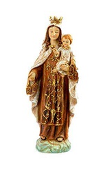 Virgen del Carmen Figura Resina imitación Madera (31 cm)