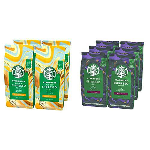 STARBUCKS Blonde Espresso Roast Café De Grano Entero De Tostado Suave (4 Bolsa de 450g) &amp; Espresso Dark Roast Café De Grano Entero De Tostado Intenso 6 Bolsa de 200g