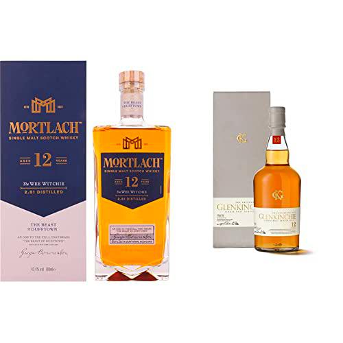 Mortlach 12 Whisky Escocés Single Malt - 700 ml &amp; Glenkinchie 12 Años Whisky Escocés Single Malt, 700 ml