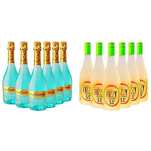 Don Luciano Blue Moscato - Charmat Moscato Azul - Caja de 6 Botellas x 750 ml &amp; Fizzy Frizzante Verdejo