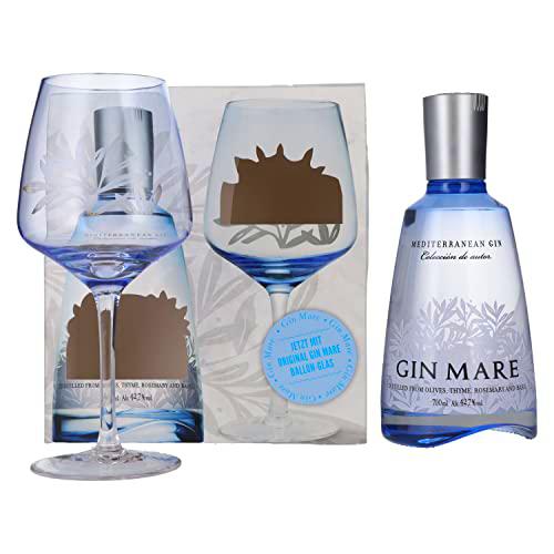 Gin Mare Mediterranean Gin 42,7% Vol. 0,7l in Giftbox with glass