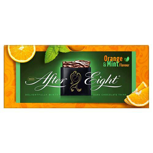 Nestlé After Eight Láminas de Chocolate Negro con Interior de Menta y Naranja 200g