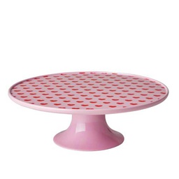 RICE - Melamine Cake Stand Low - Sweet Hearts Print