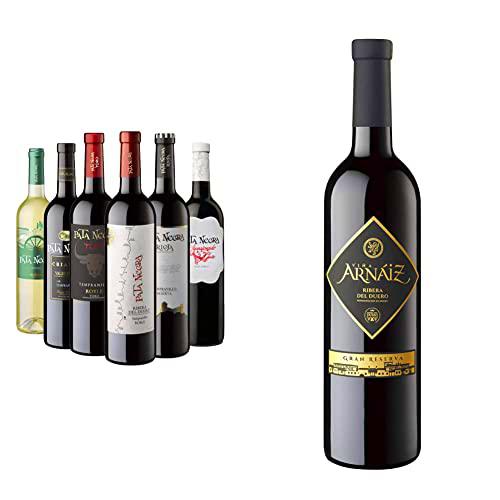 Pata Negra - Lote de 6 Botellas con D.O, Pack de 6 x 750 ml &amp; Viña Arnáiz Gran Reserva