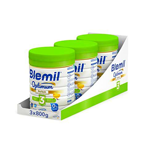 Blemil 3 Optimum ProTech 0% Azúcares añadidos 3PACK | Preparado Lácteo en polvo