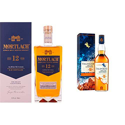 Mortlach 12 Whisky Escocés Single Malt - 700 ml &amp; Talisker 10 años