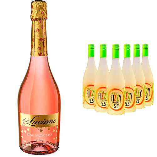 Don Luciano Pink Moscato - Charmat Moscato Rosa - Caja de 6 Botellas x 750 ml &amp; Fizzy Frizzante Verdejo