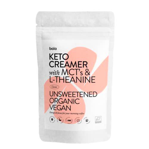 Baïa Food Keto Creamer Cacao 150g MCT en polvo + L-Teanina | Keto Coffee | Bulletproof Coffee | Vegano