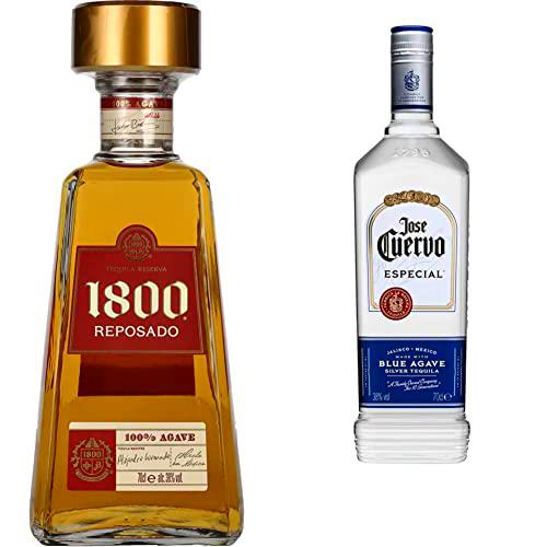 1800 Tequila Reserva REPOSADO 100% Agave 38% Vol. 0,7l &amp; Jose Cuervo Tequila Especial, 700ml