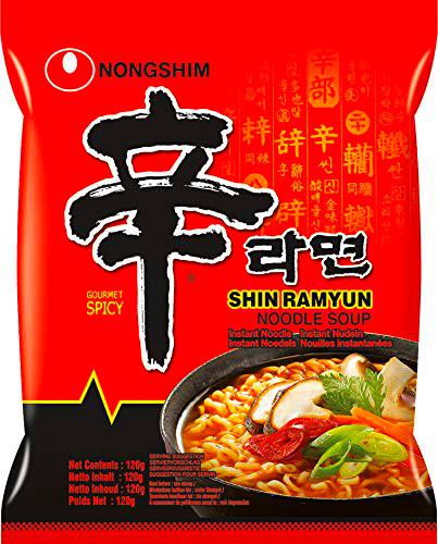 Nong Shim, Fideo ramen (Ternera, Picante) - 20 de 120 gr