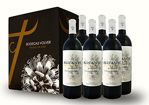 BODEGAS Y VIÑEDOS VOLVER | Vino Tinto Alicante Bouschet | Pack de 6 Botellas | Variedades Alicante Bouschet y Cabernet Sauvignon | D.O