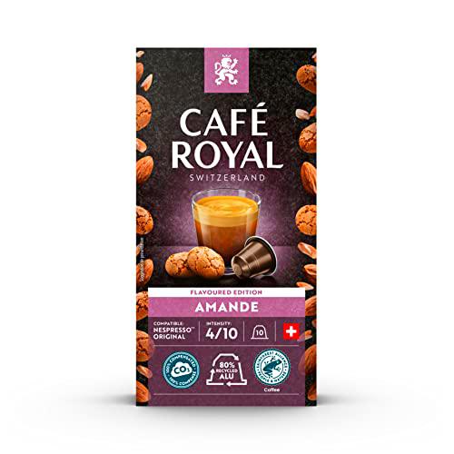 Café Royal Flavoured Edition Almond 100 Capsules en Aluminium Compatibles avec le Système Nespresso (R)*; Intensité: 4/10; (Lot de 10X10)