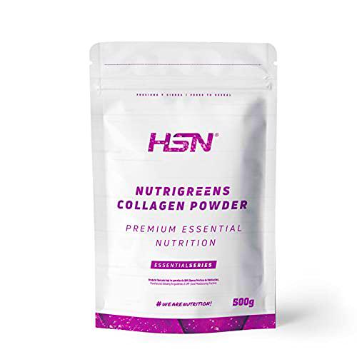 Nutrigreens Colágeno de HSN | Greens con Colágeno Hidrolizado | Extractos Herbales 100% Natural | Con Probióticos y Enzimas Digestivas | Edulcorado con Stevia | No-GMO