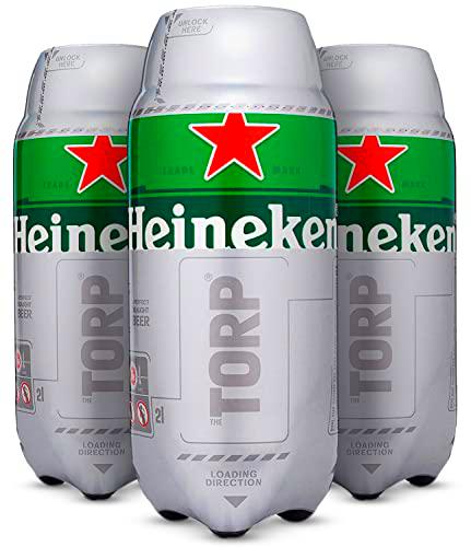 Heineken Cerveza Lager Barril Torp Pack, 5 x 2L