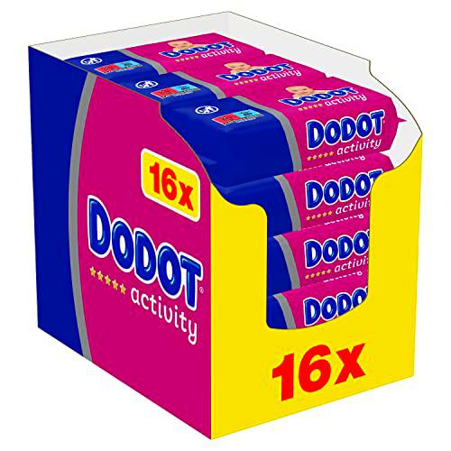 Dodot Toallitas Activity para Bebé, 864 Toallitas, 16 Paquetes (16x54)